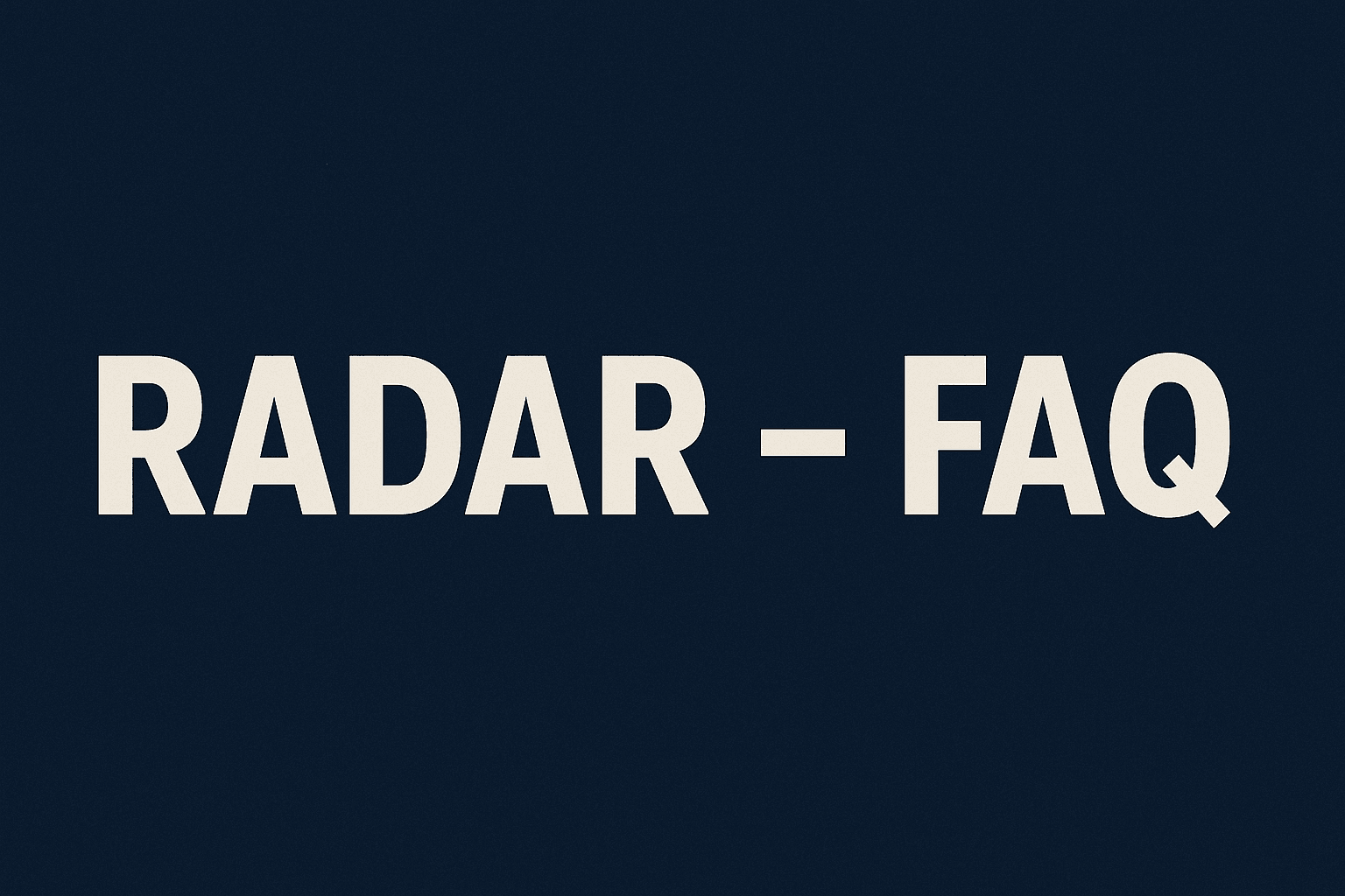 FAQ perguntas e respostas sobre Radar da Receita Federal